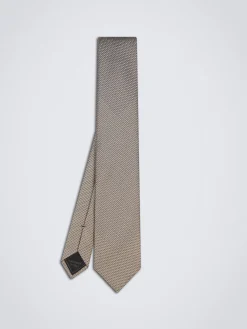 Sale Brioni and grey silk dégradé tie Brown