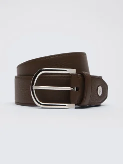 Clearance Brioni grained leather belt Brown