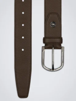 Clearance Brioni grained leather belt Brown