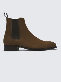 Sale Brioni suede Milano chelsea boots Brown