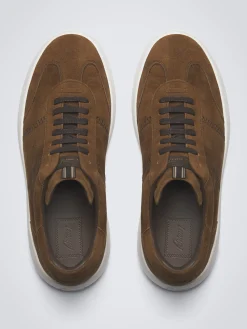 New Brioni suede Olympia sneakers Brown