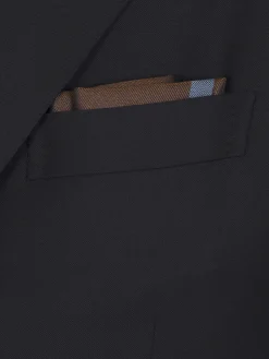 Outlet Brioni and light blue silk pocket sqaure Burnt brown