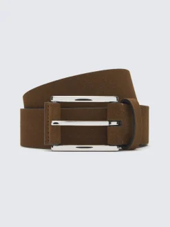 Sale Brioni suede and calf leather belt Burnt brown