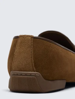 Best Brioni suede Monza driver loafers Burnt brown