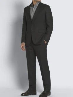 Online Brioni houndstooth wool Plume suit Charcoal grey
