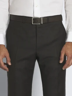 Hot Brioni and black grained and nappa calfskin reversible belt Dark brown