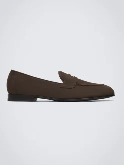 Hot Brioni nubuck Appia penny loafer Dark brown