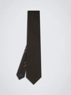 Best Brioni silk tie Dark brown