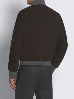 Sale Brioni suede blouson Dark brown