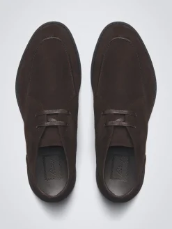 Fashion Brioni Dark suede Journey desert boots Brown