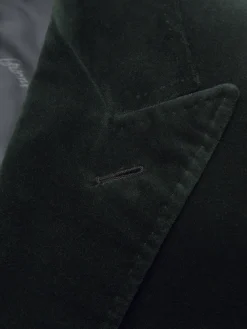 Hot Brioni cotton velvet Virgilio jacket Dark green