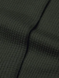 New Brioni ribbed wool socks Dark green