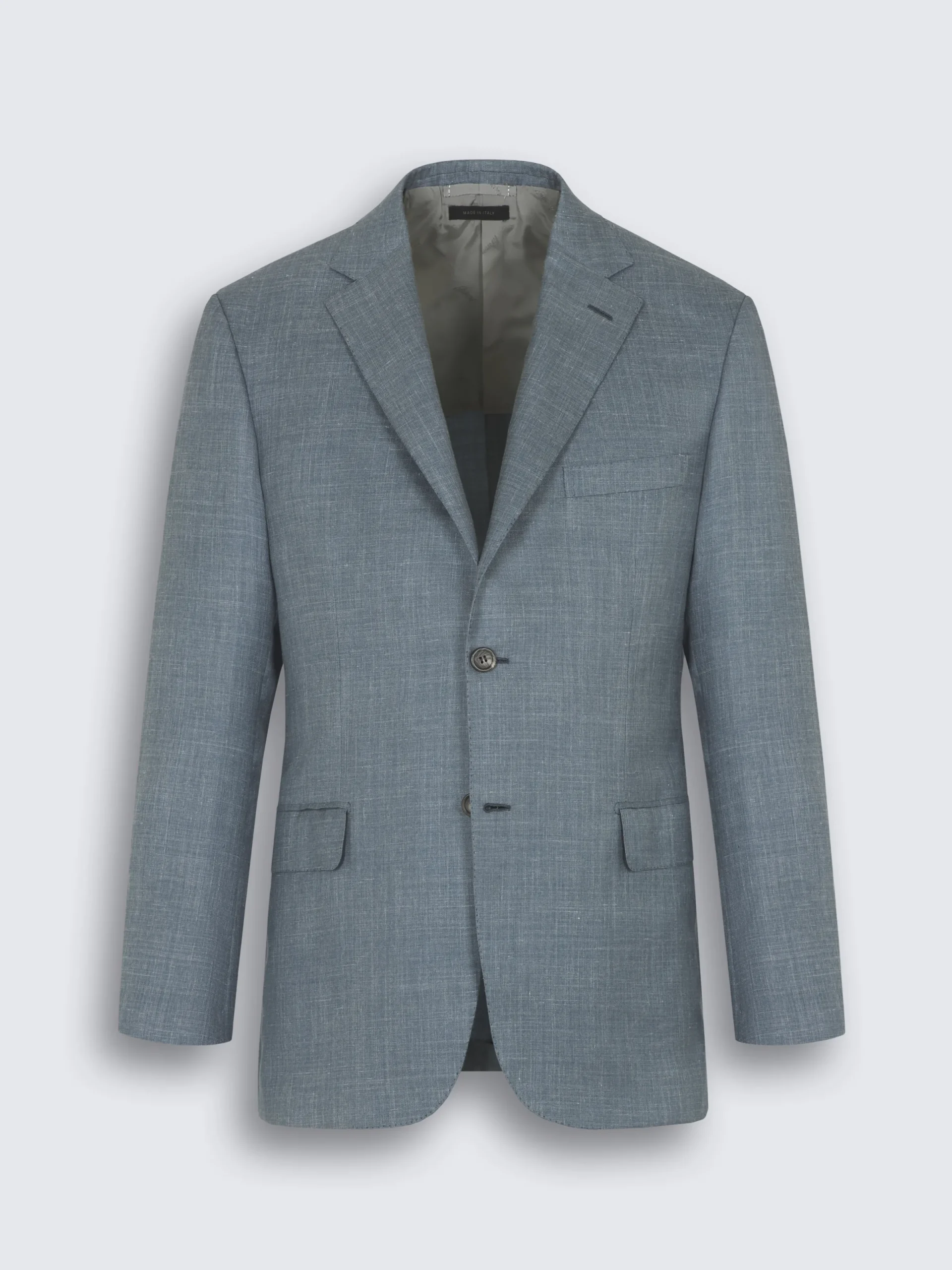 Best Brioni Dark grey, beige and sky blue striped silk hidden button-down shirt