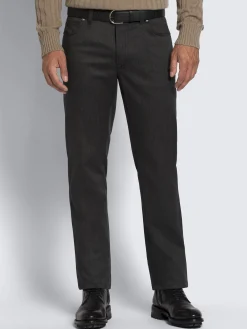 Clearance Brioni flannel wool and cotton twill Chamonix jeans Dark grey