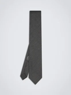 Sale Brioni Dark silk unlined tie Grey