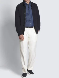 Best Brioni Denim blue cotton hidden button-down shirt