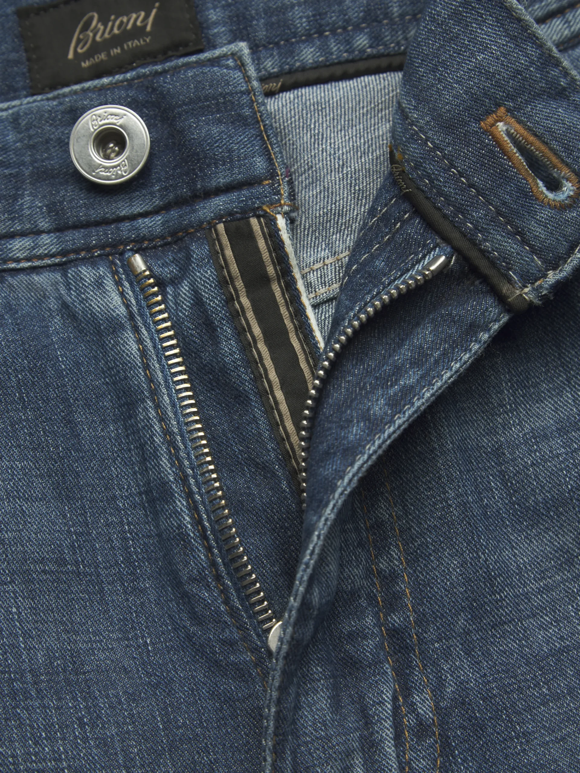 Fashion Brioni cotton Meribel selvedge jeans Denim blue