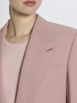 Best Brioni silk Flavia jacket Dusty pink
