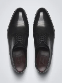 Online Brioni Essential calf leather Milano derby shoes Black