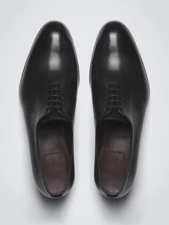 Hot Brioni Essential calf leather Milano oxford shoes Black