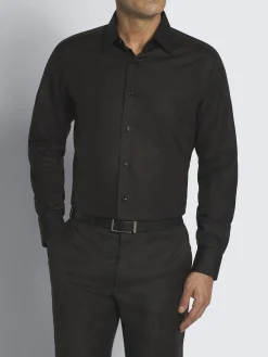 Outlet Brioni Essential cotton formal shirt Black