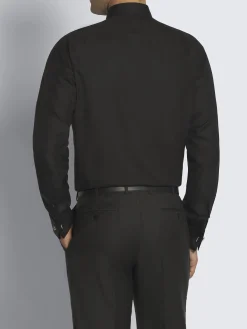Outlet Brioni Essential cotton French cuff evening shirt Black