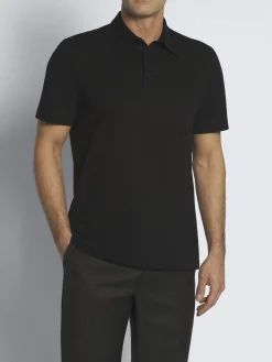 Discount Brioni Essential organic cotton piqué polo Black