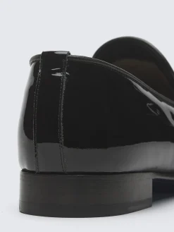 Fashion Brioni Essential patent leather evening loafers Black