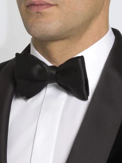 Hot Brioni Essential silk bow tie Black