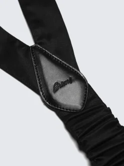 New Brioni Essential silk tuxedo suspenders Black