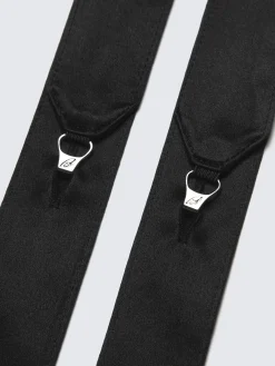 New Brioni Essential silk tuxedo suspenders Black