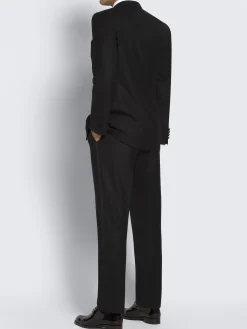 Hot Brioni Essential black Super 160's wool Policleto tuxedo
