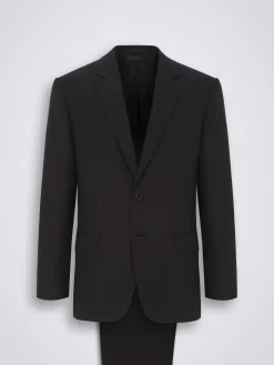 Best Brioni Essential Super 160's wool Brunico suit Black