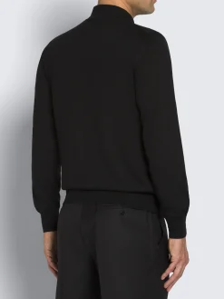 Clearance Brioni Essential wool, cashmere and silk polo sweater Black