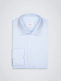 Discount Brioni Essential organic cotton formal shirt Light blue