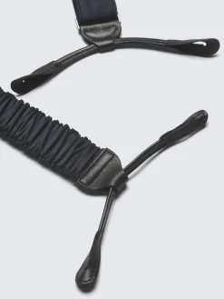 Outlet Brioni Essential silk tuxedo suspenders Midnight Blue