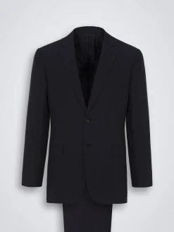 Discount Brioni Essential midnight blue Super 160's wool gabardine Brunico suit