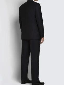 Discount Brioni Essential midnight blue Super 160's wool gabardine Brunico suit