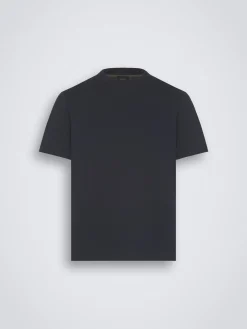 Sale Brioni Essential gassed organic cotton T-shirt Navy blue