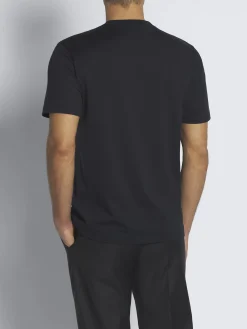Sale Brioni Essential gassed organic cotton T-shirt Navy blue