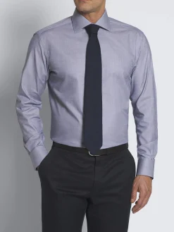Clearance Brioni Essential organic cotton formal shirt Navy blue