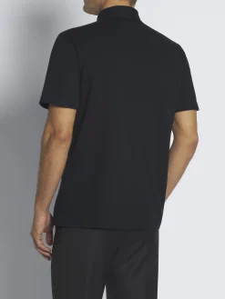 Sale Brioni Essential organic cotton piqué polo Navy blue