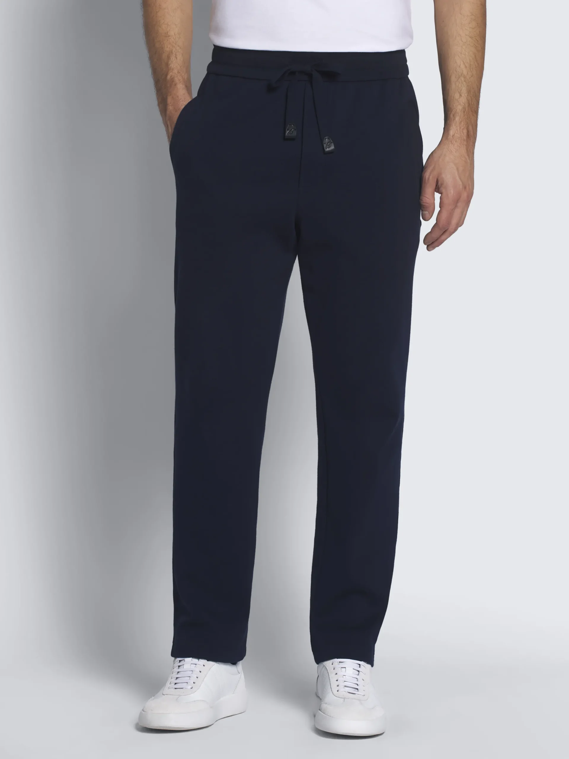 Hot Brioni Essential stretch cotton joggers Navy blue