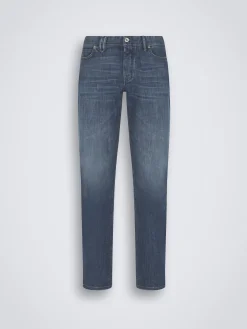 Best Brioni Essential organic stretch cotton Meribel jeans Sky Blue
