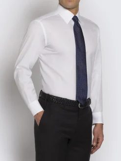 Best Brioni Essential Giza 45 cotton twill formal shirt White