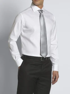 Fashion Brioni Essential Ventiquattro cotton formal shirt White