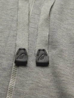 Fashion Brioni stretch cotton hoodie Grey