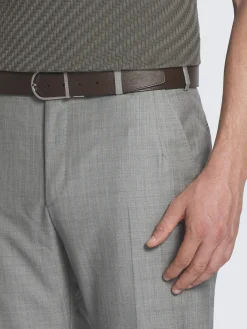 Discount Brioni Grey Super 150's wool sharskin Journey trousers