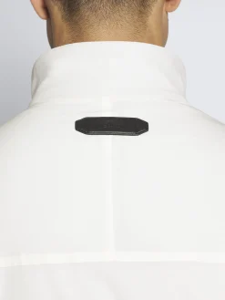 New Brioni and grey stretch silk and cotton jersey reversible blouson Ivory white