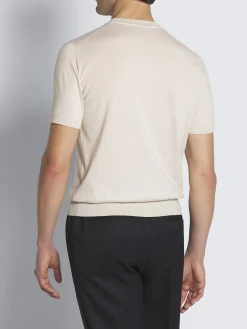 Online Brioni cashmere and silk T-shirt Ivory white
